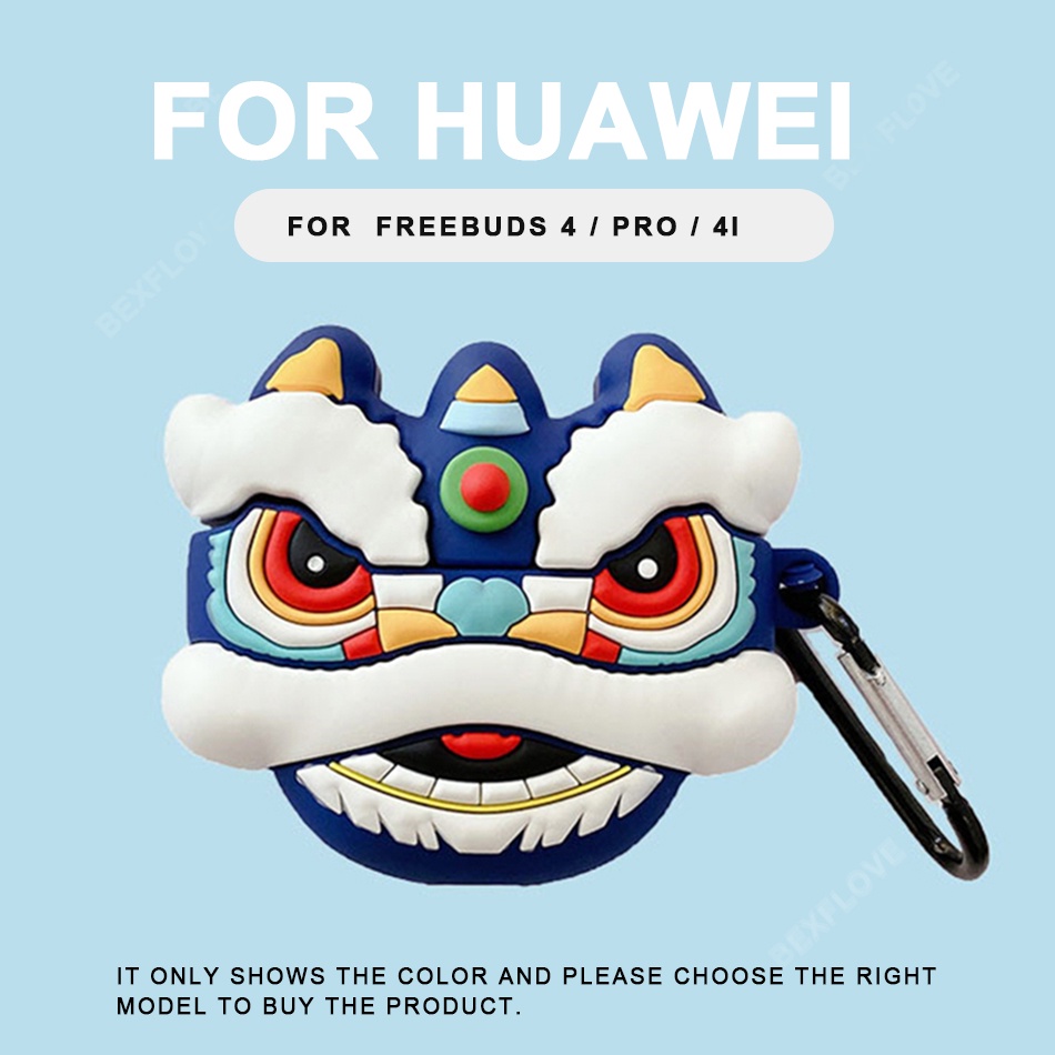 Vỏ đựng hộp sạc tai nghe 3D silicon thiết kế hoạt hình cho Huawei Freebuds Pro