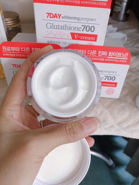 KEM DƯỠNG TRẮNG DA ANGEL’S LIQUID 7DAY WHITENING PROGRAM GLUTATHIONE 700 V-CREAM. | BigBuy360 - bigbuy360.vn