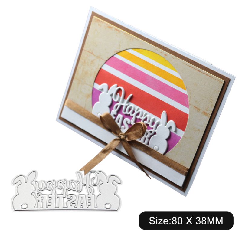 Khuôn Cắt Thẻ Giấy Hình Thỏ Phục Sinh Trang Trí Album Sổ Tay DIY