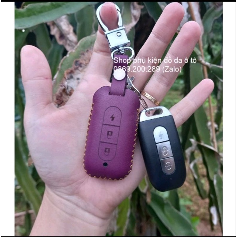 Bao da chìa khóa xe điện Vinfast Klara A2 a2 ,Feliz,Vf Felix bằng da bò