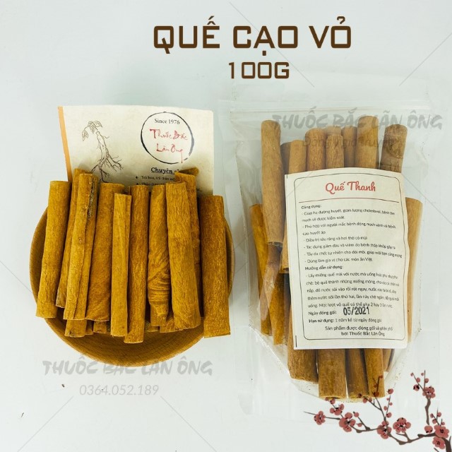 Quế Thanh Cạo Vỏ 100g (Trà Quế)