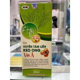 XỊT HỌNG XUYÊN TÂM LIÊN KEO ONG VIỆT Á - NGĂN NGỪA VI KHUẨN, SẠCH RĂNG MIỆNG, MANG LẠI HƠI THỞ THƠM MÁT