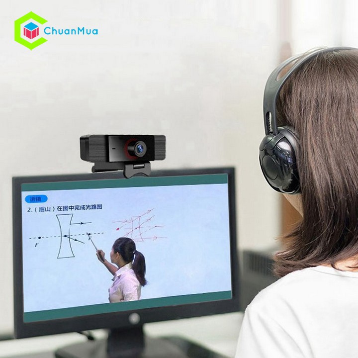 Webcam Full HD 1080p Kèm Mic - Camera Máy Tính, Gọi Zalo học Online, trực tuyến