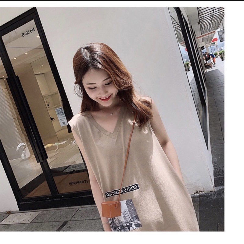 Váy suông EX sát nách from rộng dáng dài | BigBuy360 - bigbuy360.vn