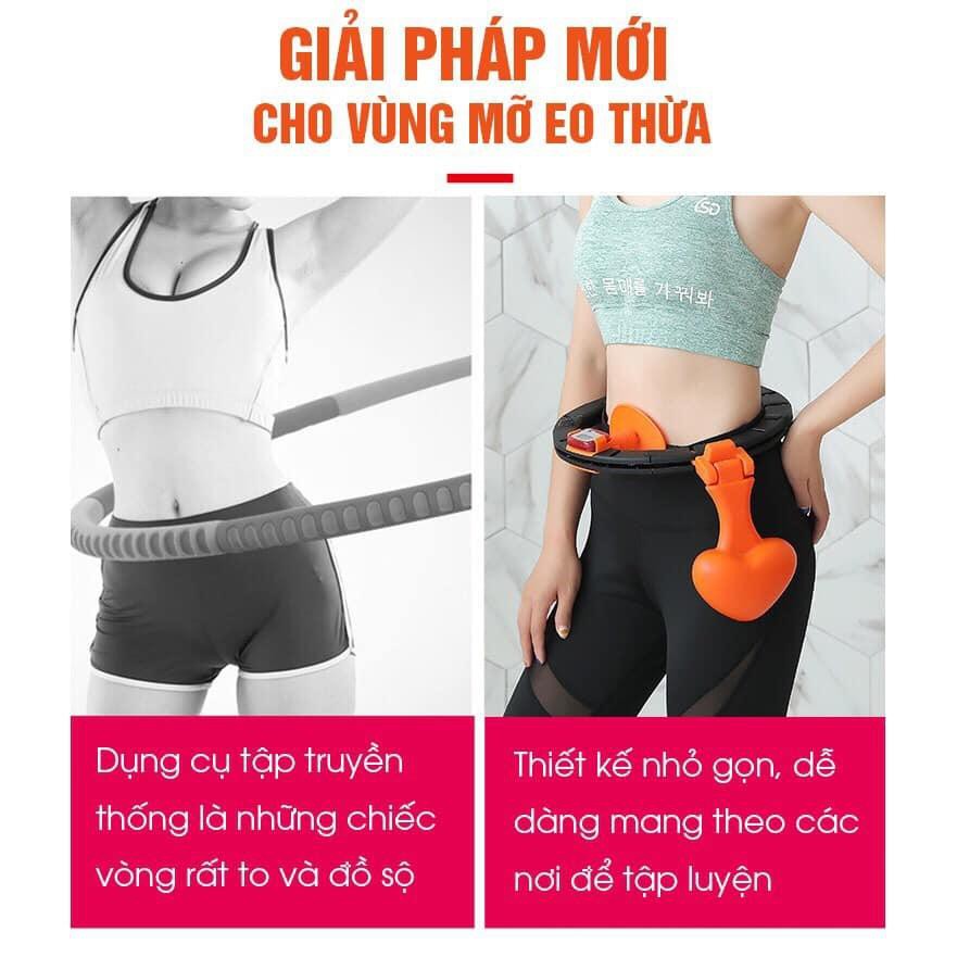 VÒNG LẮC EO TẬP BỤNG GIẢM EO CÓ ĐỒNG HỒ ĐẾM THÔNG MINH