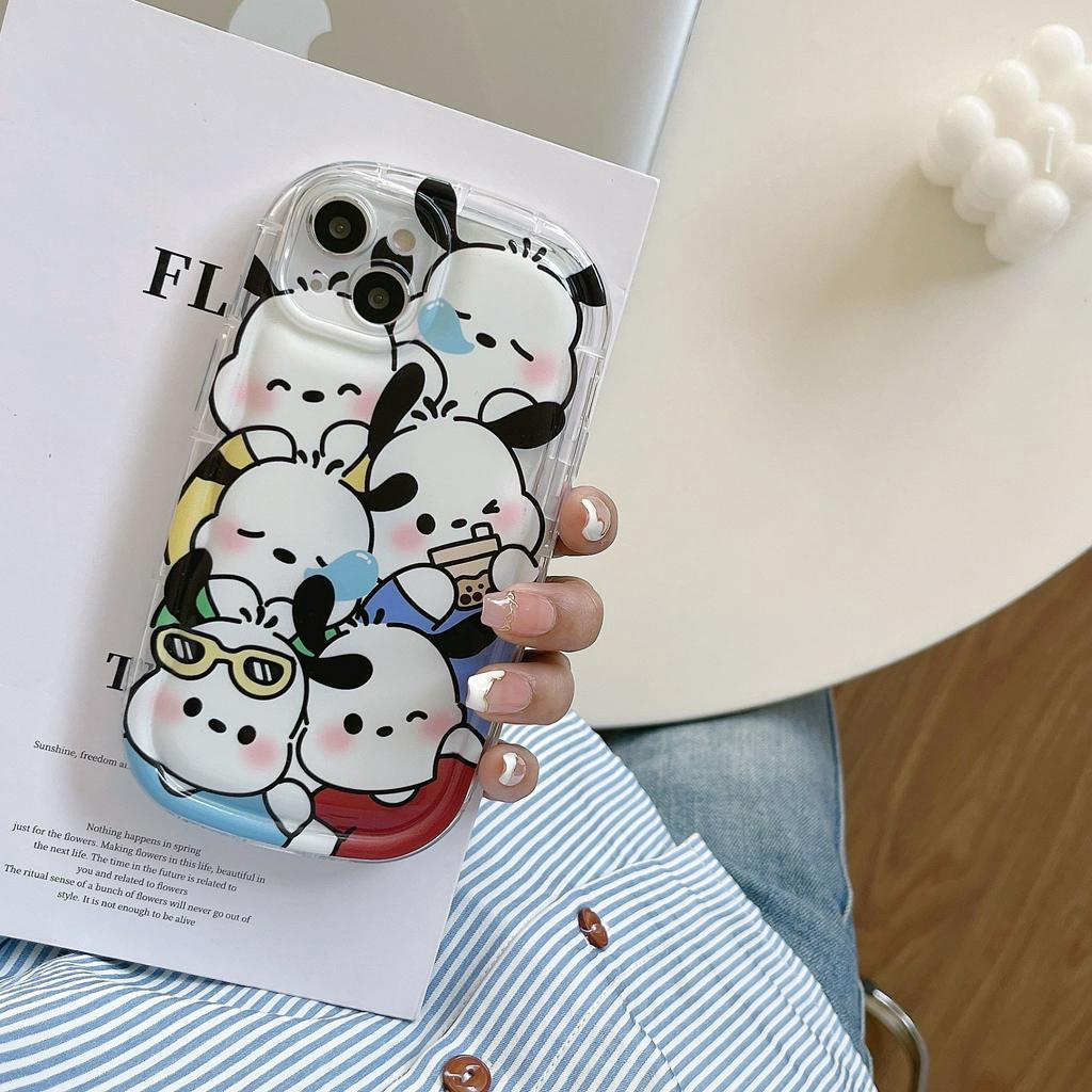 Ốp Điện Thoại Chống Sốc Họa Tiết Heo Pochacco Dễ Thương Cho iPhone 14Promax / 14Pro / 14 / 13Promax / 13Pro / 13 / 12 / 11