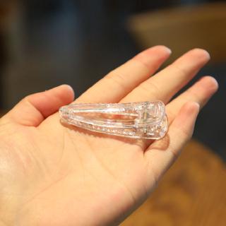 Kẹp tóc trong suốt họa tiết hoa