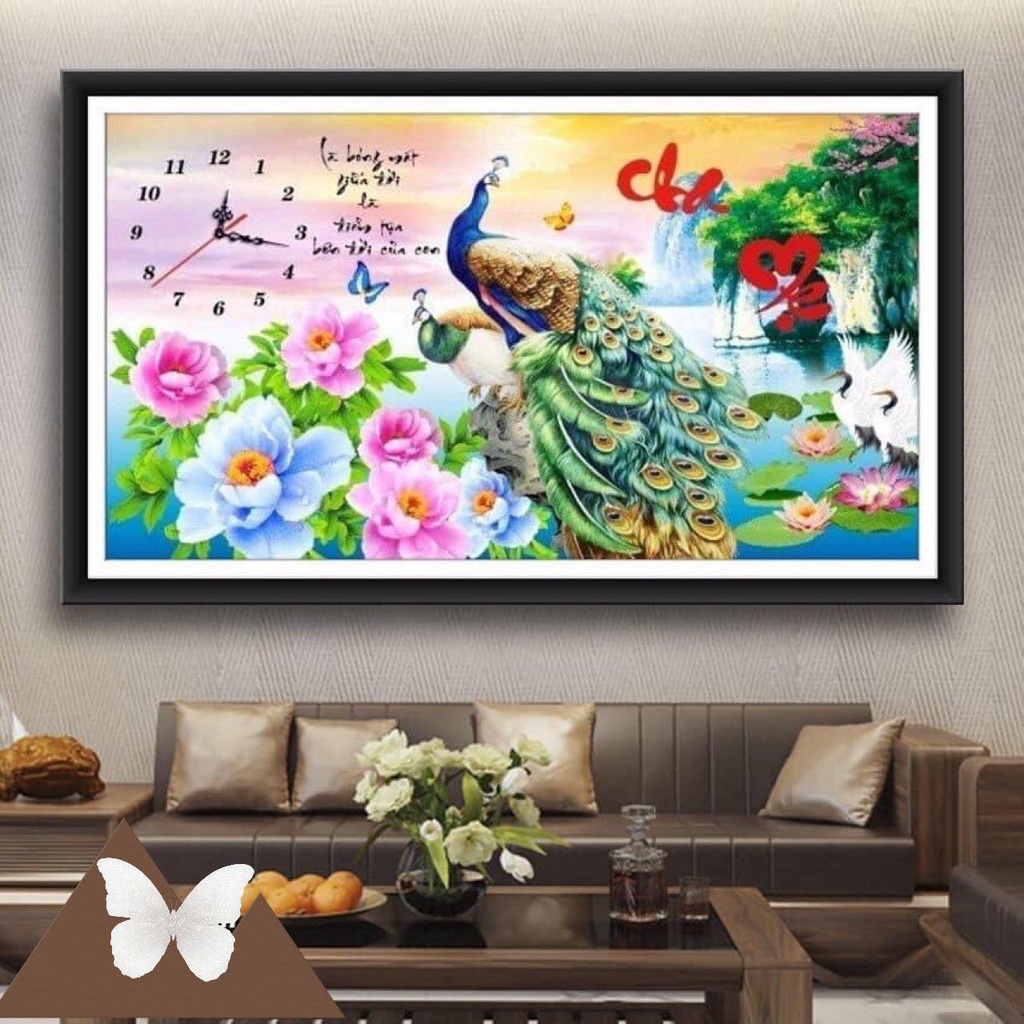 Tranh đính đá thư pháp Cha Mẹ VS041, VS254 - chưa đính đá