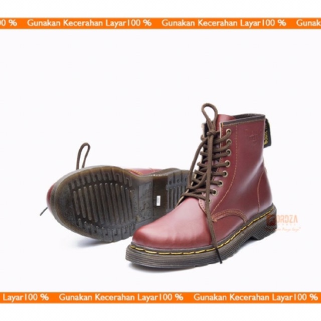 DR MARTENS Giày bốt da thật thiết kế trẻ trung hợp thời trang cho nam Giày Martens màu đen cá tính 1080