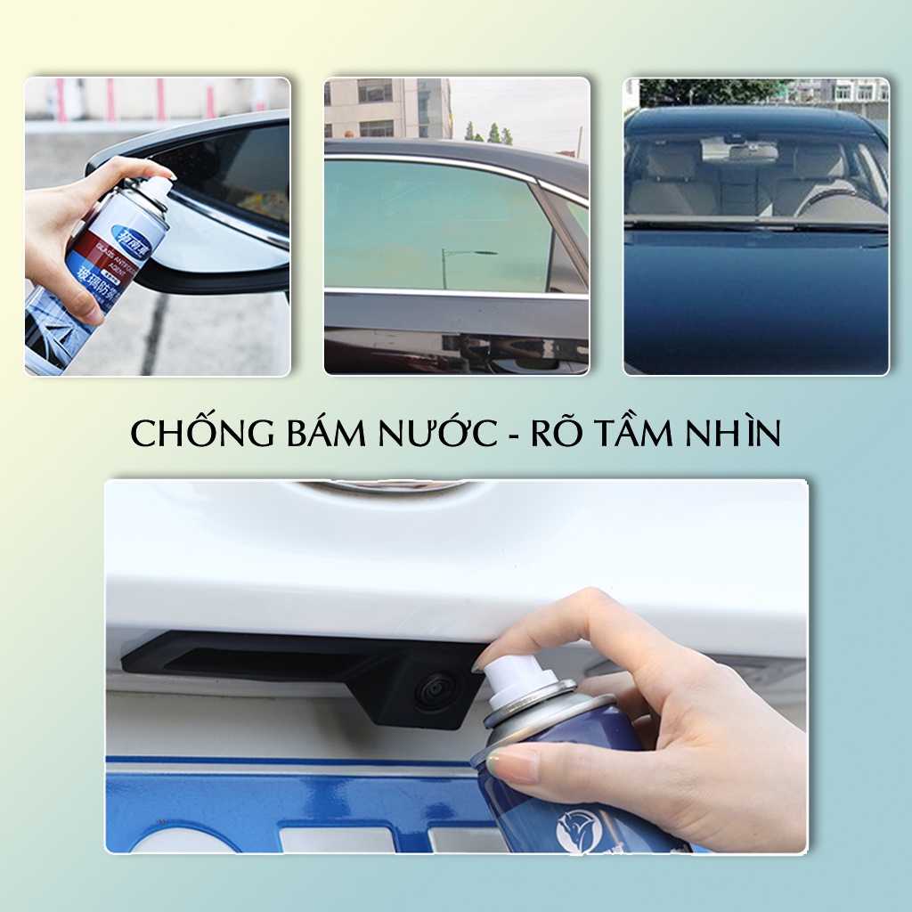 Chai xịt phủ nano chống thấm nước trên kính ô tô xe hơi 200-320ml