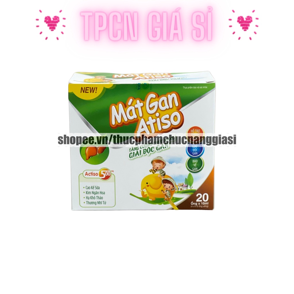 Siro MÁT GAN AITSO cho bé hỗ trợ giải độc gan, giảm rôm sẩy, vàng da,ngứa da – Hộp 20 ống