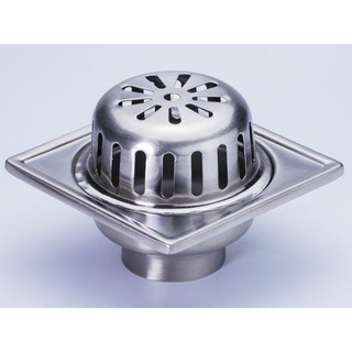 Ga thoát sàn BAO Inox TSC126 thoát nước nhanh, chống mùi hôi, ngăn côn trùng (phù hợp đường ống phi 60 lẫn 90)