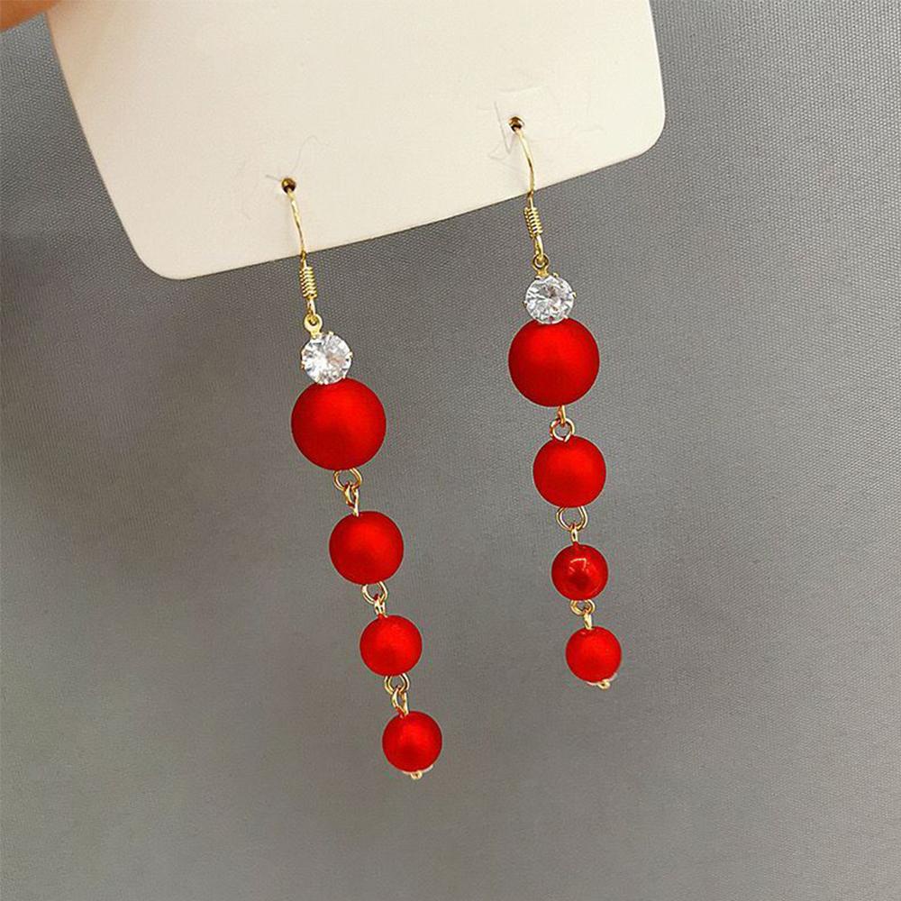 Bông Tai Dáng Dài Phối Tua Rua Thời Trang Cho Nữ