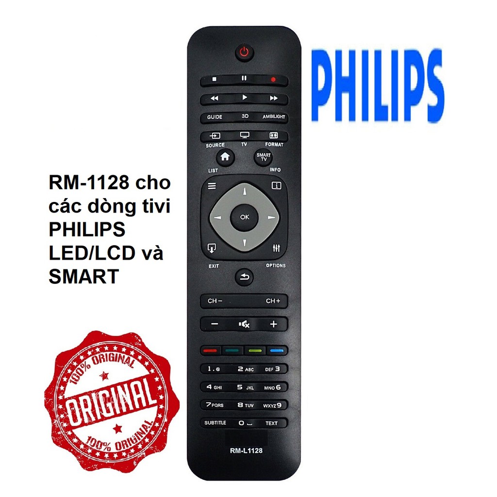 Remote điều khiển tivi PHILIPS RM-L1128 cho tất cả các dòng tivi PHILIPS