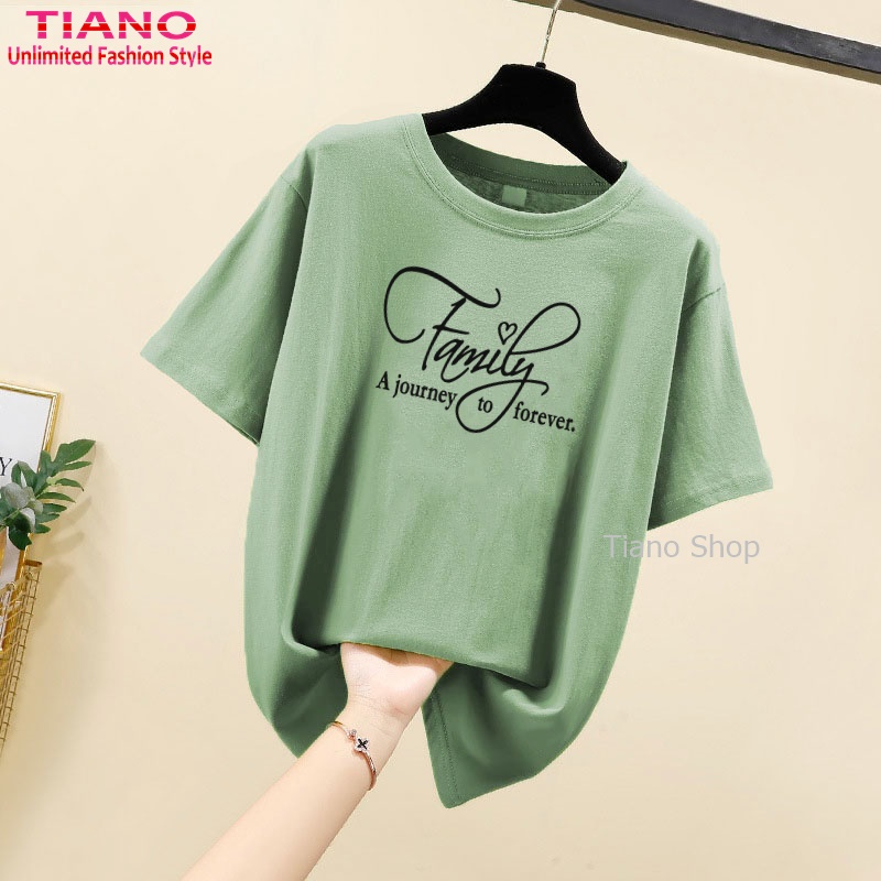 Áo Thun Nữ In Hình Family Dễ Thương AT-007 Tiano Shop Phù Hợp Mọi Vóc Dáng - Phong Cách Thời Trang