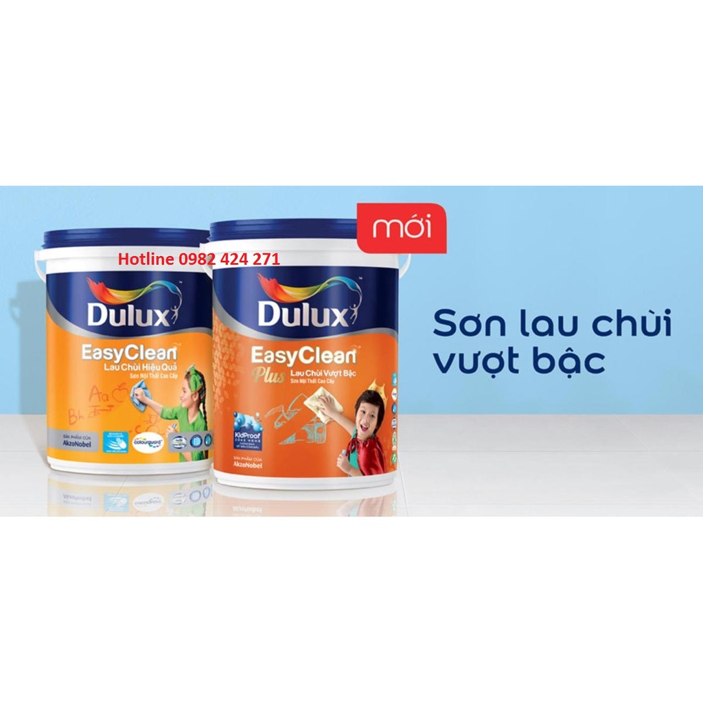 Tặng kèm Lăn/Cọ - Sơn nước nội thất Dulux Easyclean Lau Chùi cao cấp