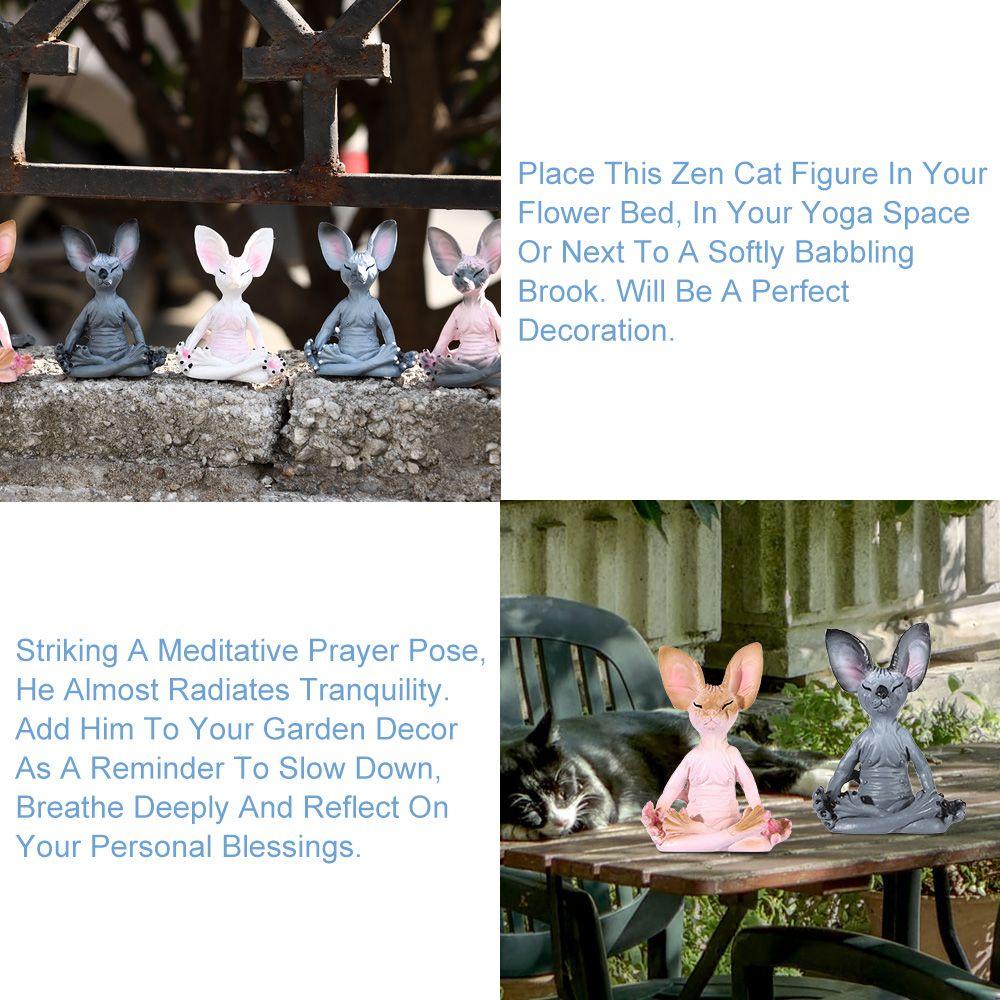 SUSANS Mô Hình Chú Mèo Bằng Đá Dùng Trang Trí Tiểu Cảnh Độc Đáo