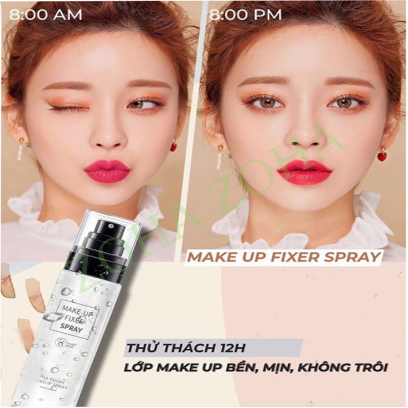 Xịt khoáng khóa lớp make up MAKEUP FIXER SPRAY ánh nhũ giữ lớp trang điểm lâu trôi và cấp ẩm tức thì cho nàn da