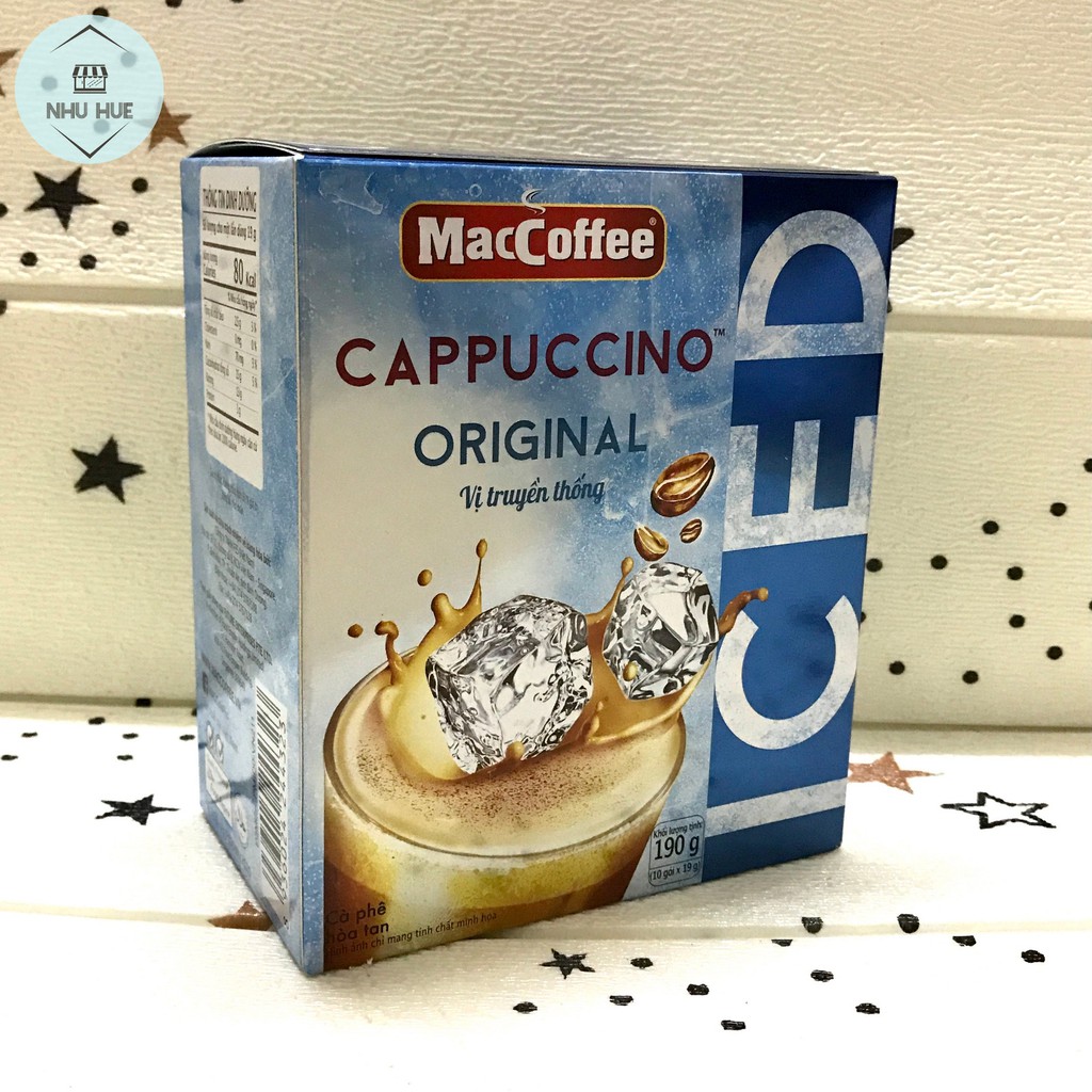 Cà phê MacCoffee Cappuccino Original (10 gói x 19 g)