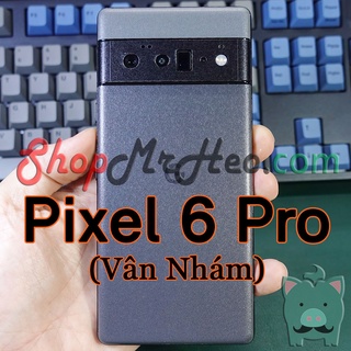 Skin Dán Mặt Sau Lưng Vân 3D Google Pixel 6 Pro - Pixel 6 5G (Carbon, Hình Hộp, Nhám, Vân Da)