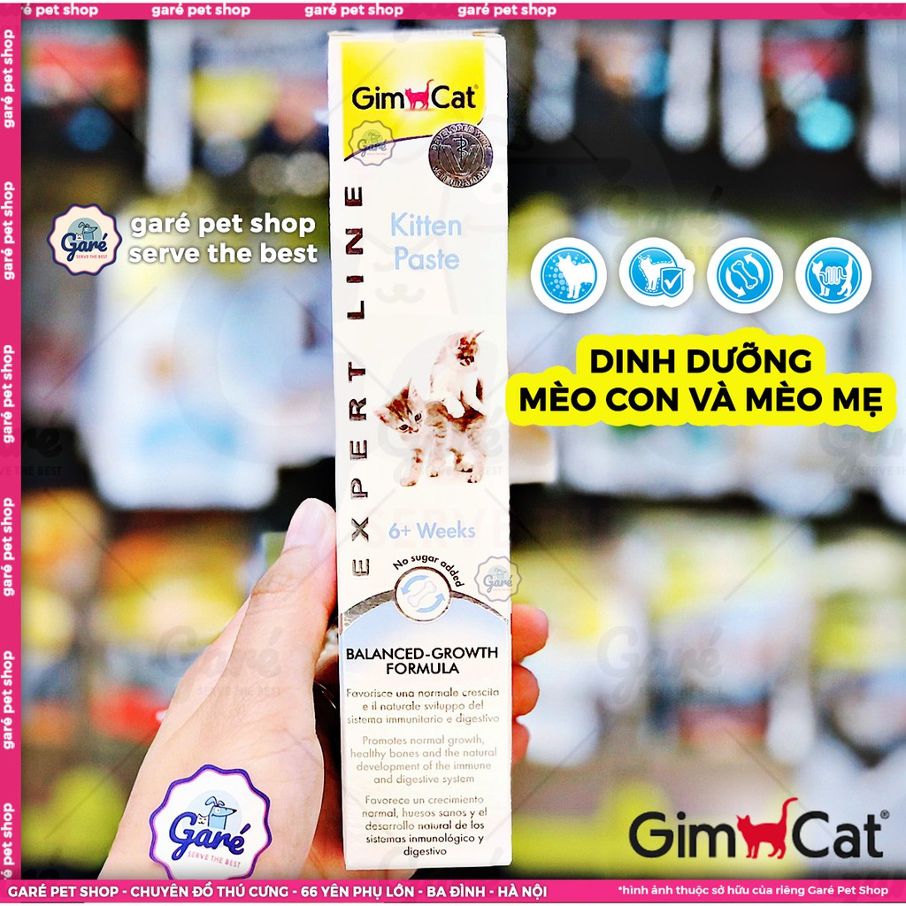 50gr - Gel Gimcat cho Mèo con 6+ tuần tuổi giúp mèo lớn khỏe mạnh - Gimcat Kitten Paste 6+ Weeks Expert Line