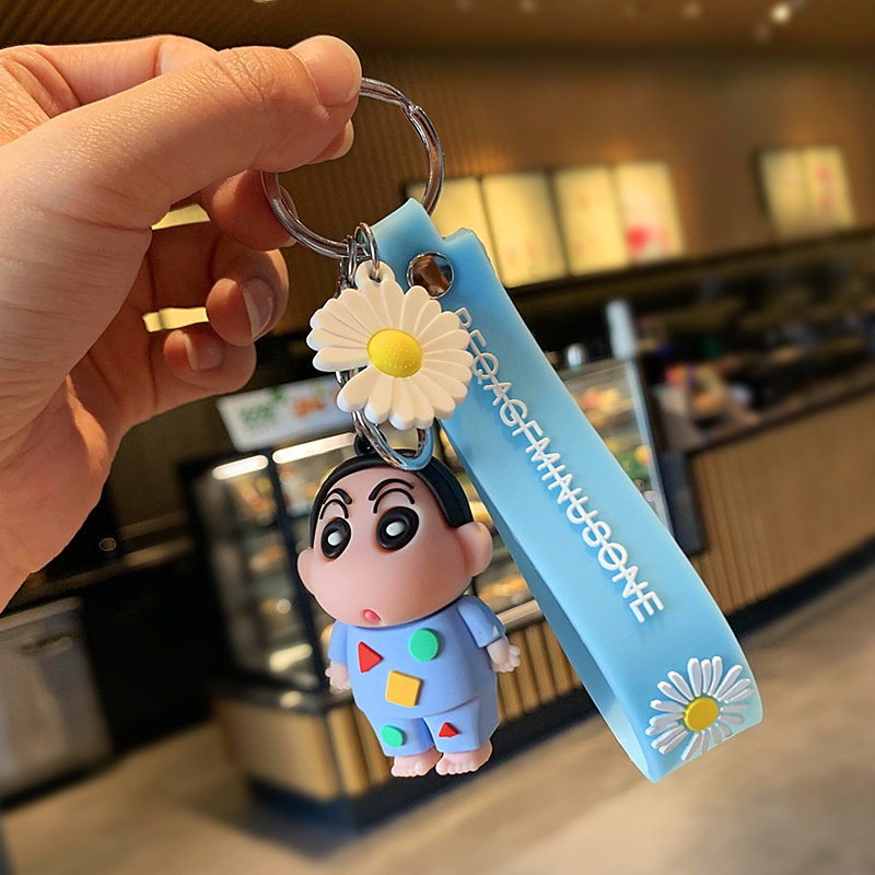 Móc Khóa Xe Hơi Hình Shin-Chan / Hoa Cúc Nhỏ Độc Đáo