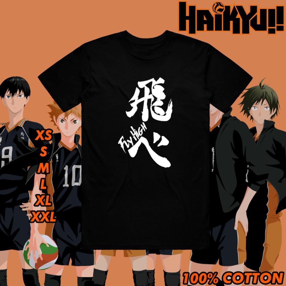 (SALE 50%) Áo thun in hình Haikyuu Fly High Logo Anime - AK12 STORE