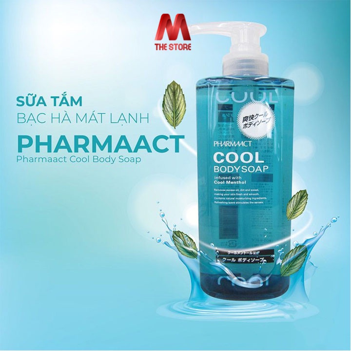 Sữa tắm Cool Pharmaact hương bạc hà cho nam 550ml