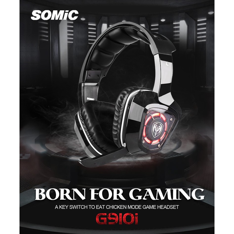 Tai nghe gaming Somic G910i âm thanh giả lập 7.1 (Đen) - Hãng phân phối chính thức