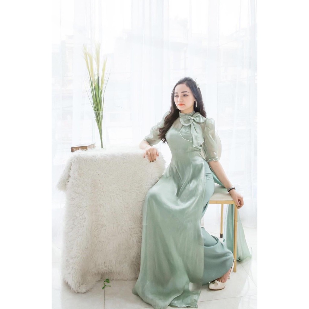 ao dai voan tơ 4 tà cao cấp