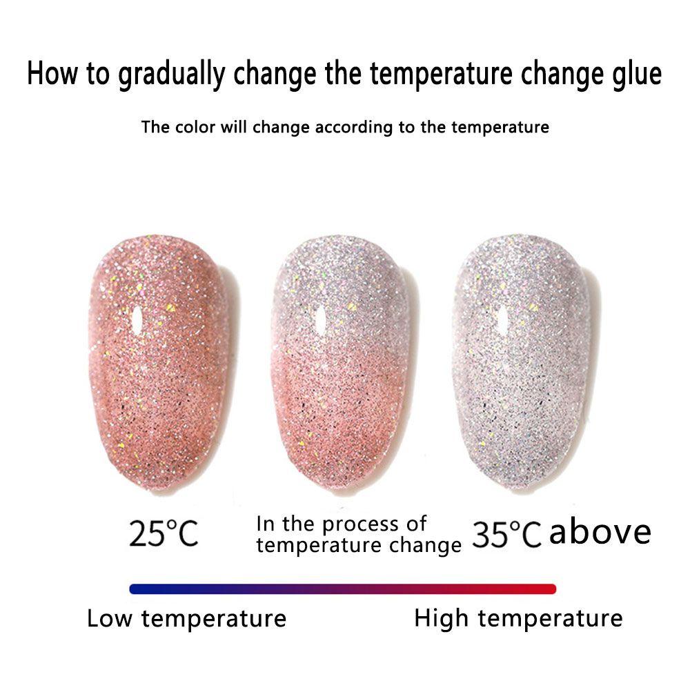 Gel Sơn Móng Tay 15ml Màu Sắc Gradient Thay Đổi Theo Nhiệt Độ