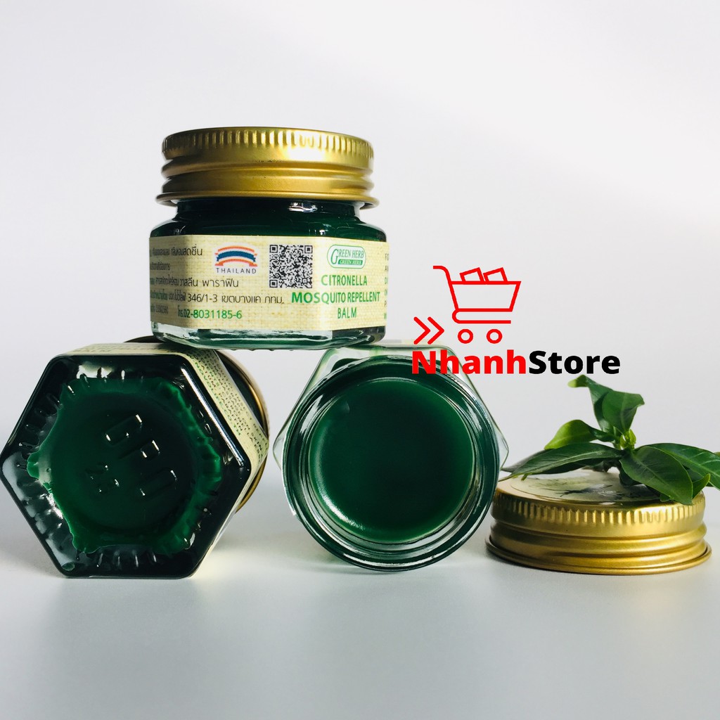 Kem chống muỗi Green Herb Balm 20g Thái Lan - An toàn cho cả trẻ nhỏ