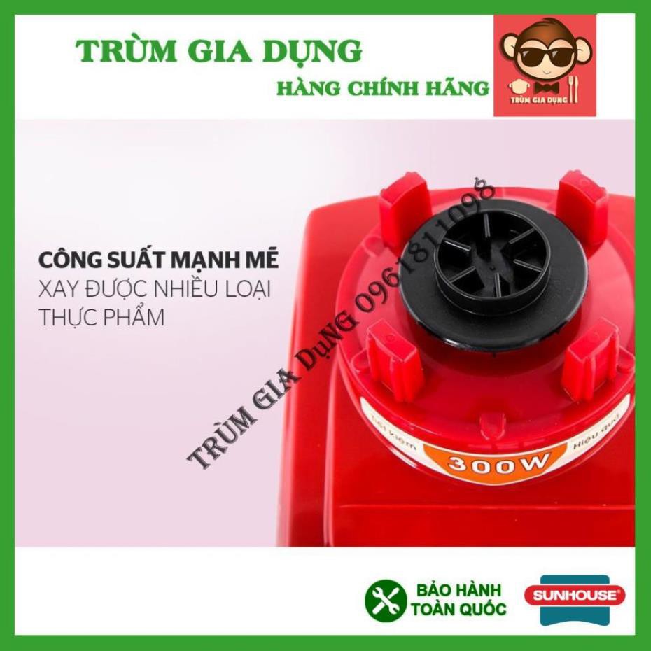 Máy xay sinh tố thủy tinh, máy xay sinh tố Sunhouse SHD5115, bảo hành toàn quốc, lưỡi dao sắc bén.