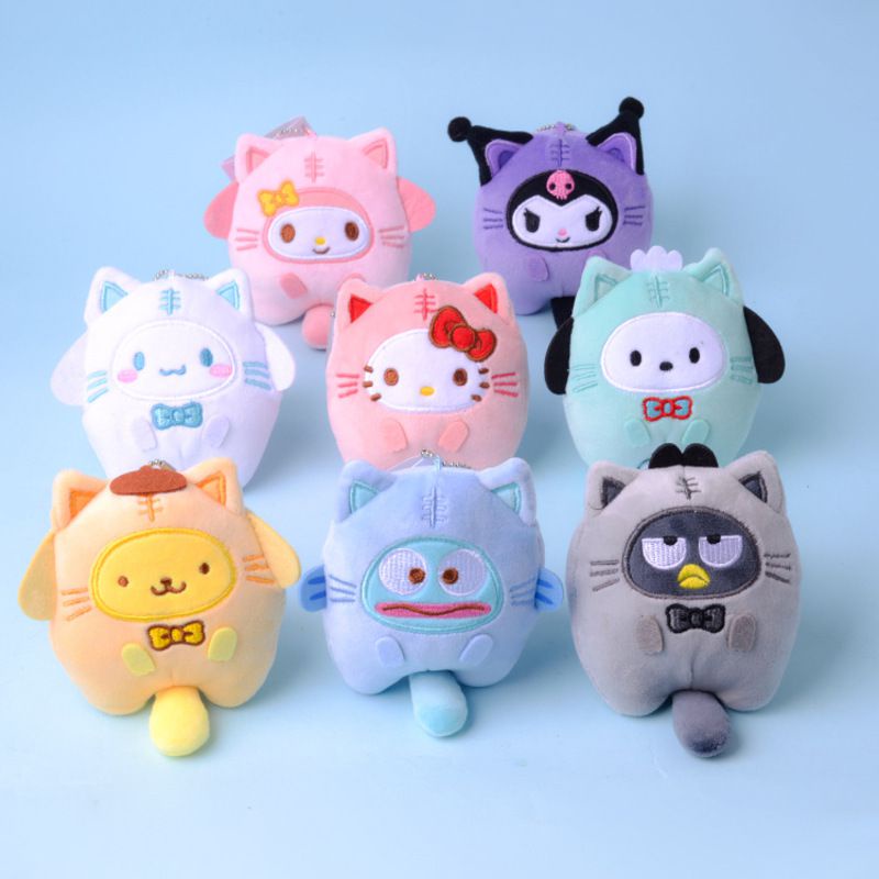 Dễ Thương Mặt Dây Chuyền Hình Kuromi Cinnamoroll My Melody Pochacco Plushie Hoàn Hảo Cho Người Hâm Mộ