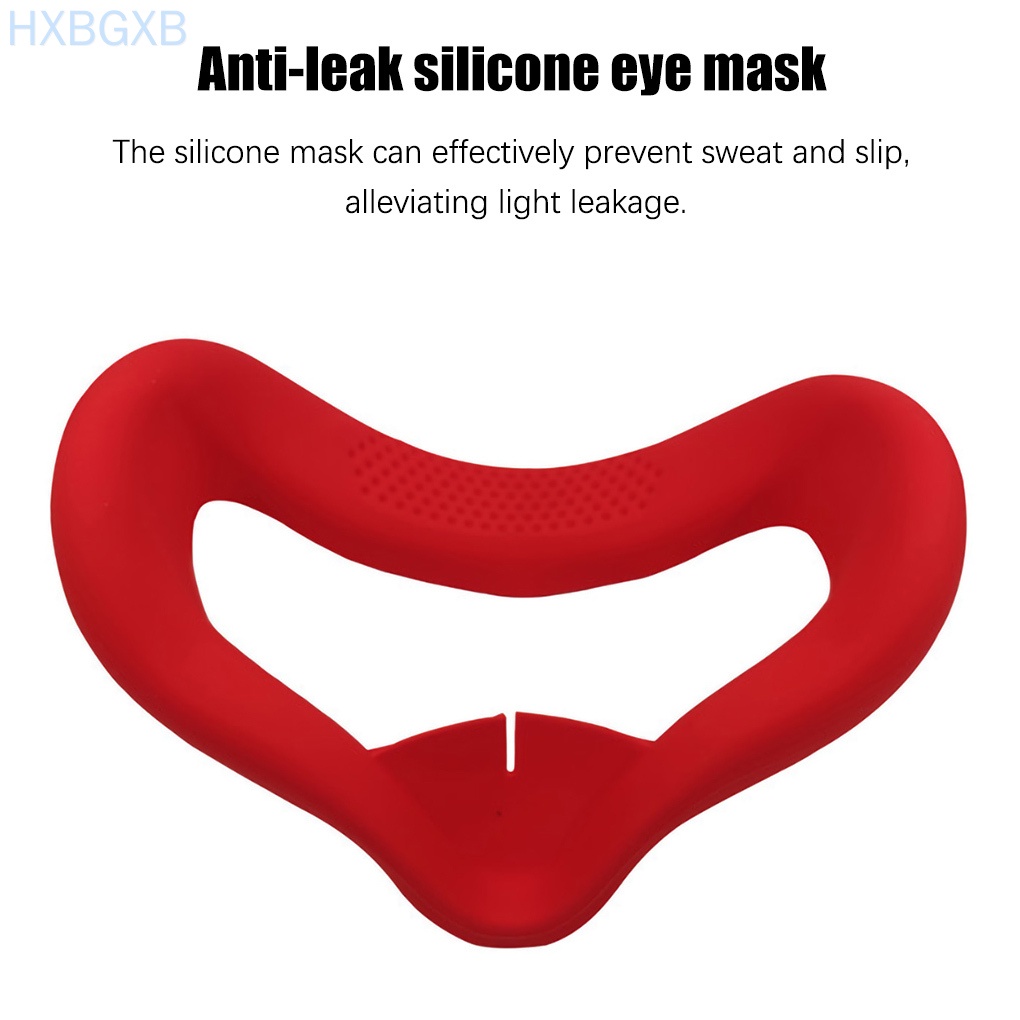 HXBG VR Glasses Cover Silicone Anti-slip VR Lens Eye Cover Protector Replacement for OCULUS QUEST 2, Red