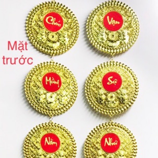 Dây treo đồng tiền vàng trang trí tết hình thần tài 1m4