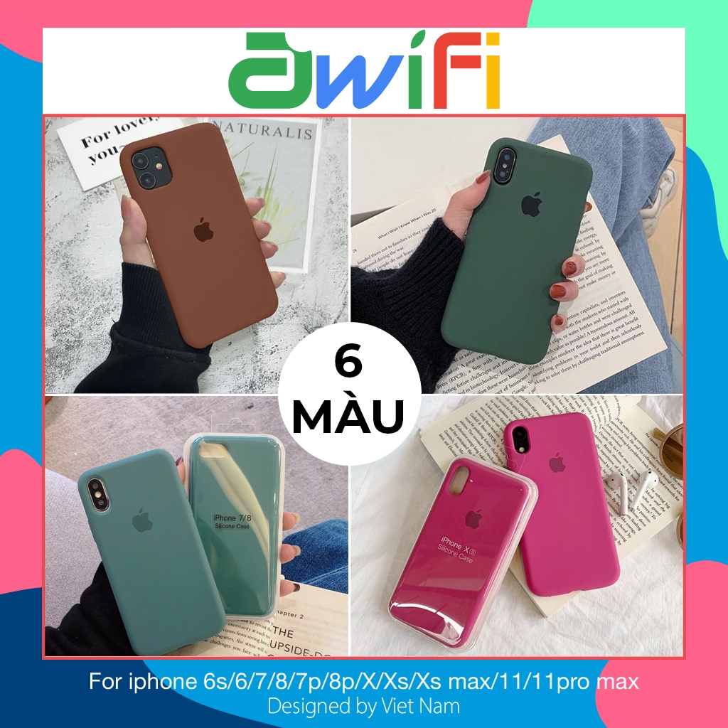 Ốp lưng iphone chống bẩn logo táo 5/5s/6/6plus/6s/6splus/7/7plus/8/8plus/x/xr/xs/11/12/pro/max/plus/promax - Awifi Case | BigBuy360 - bigbuy360.vn