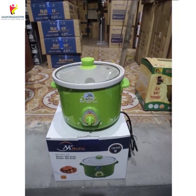 (HÀNG CHÍNH HÃNH) NỒI KHO CÁ ĐA NĂNG MEDIA(HẦM,NẤU CHÁO,CHƯNG)DUNG TÍCH 1,5L-2,5L