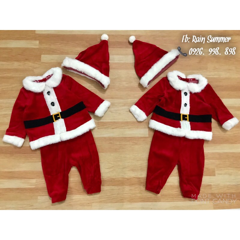 Set bộ nhung ông già noel hàng cao cấp- ảnh thật