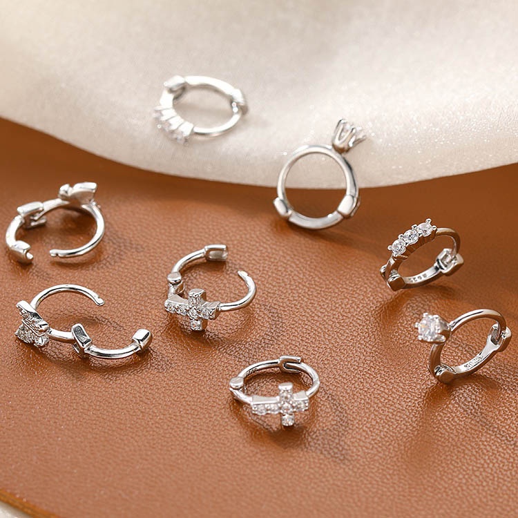 Bông Tai Nữ Khuyên Tai Nữ Tròn Bộ 14k Khuyên Tai Vòng Hình Bướm Xoắn Ốc Không Gây Dị Ứng Cho Nữ