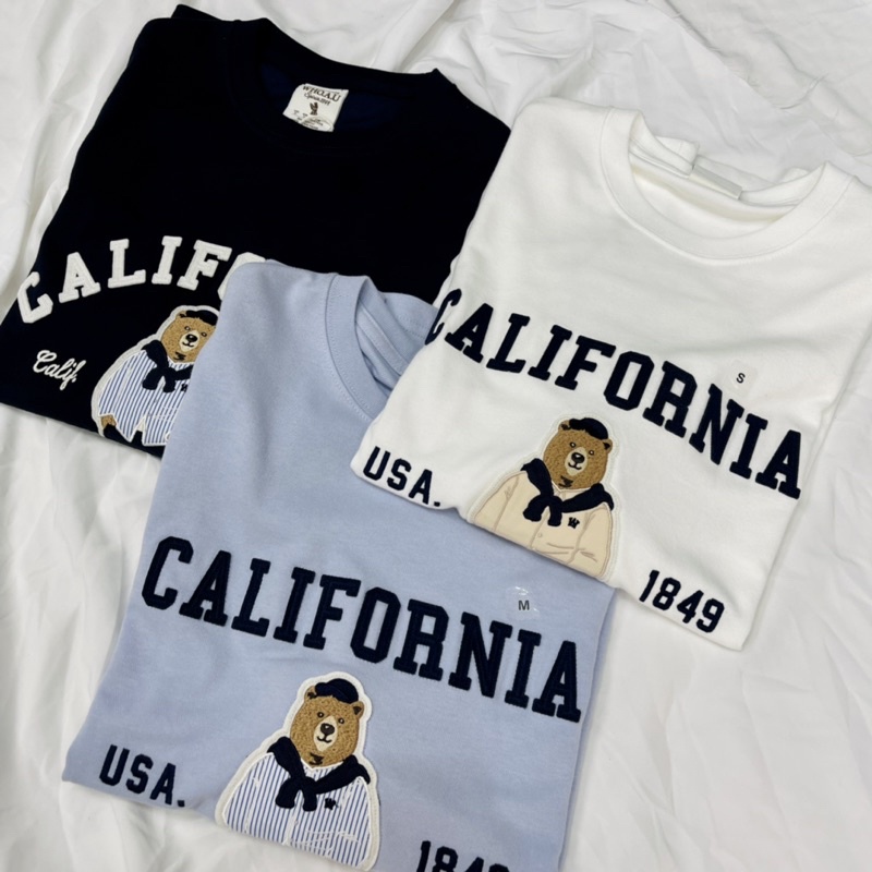 [CHÍNH HÃNG] ÁO THUN GẤU WHOAU STEVE BEAR CALIFORNIA USA 1849 - ÁO THUN CỔ TRÒN FULL TAG - HÀNG NHẬP KHẨU KOREA CÓ BILL