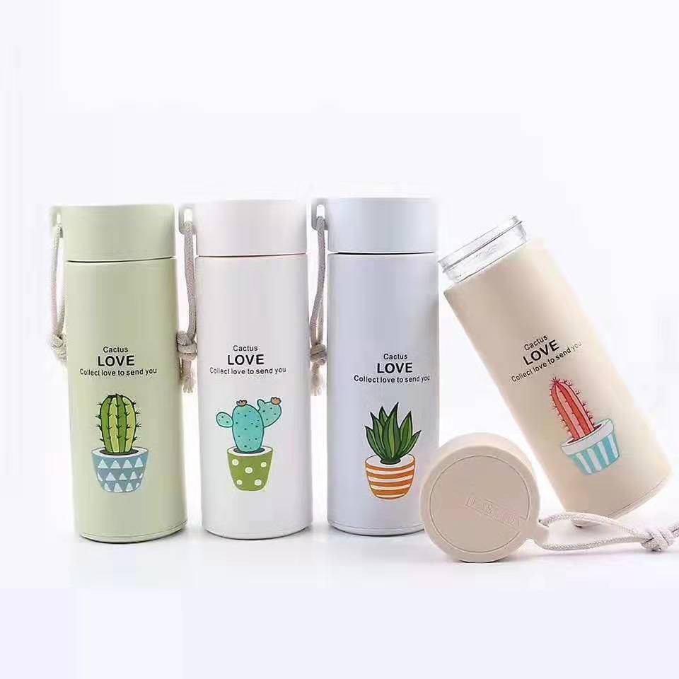 Bình giữ nhiệt nhựa Họa Tiết Xương Rồng 350ml | BigBuy360 - bigbuy360.vn