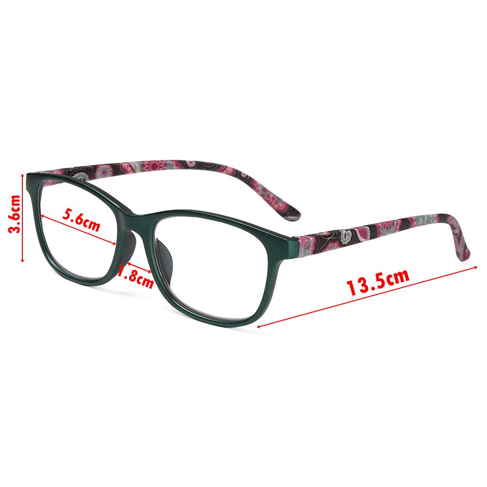 Mắt kính đọc sách siêu nhẹ in họa tiết hoa bằng resin thời trang +1.00~+4.0 Diopter cho nữ