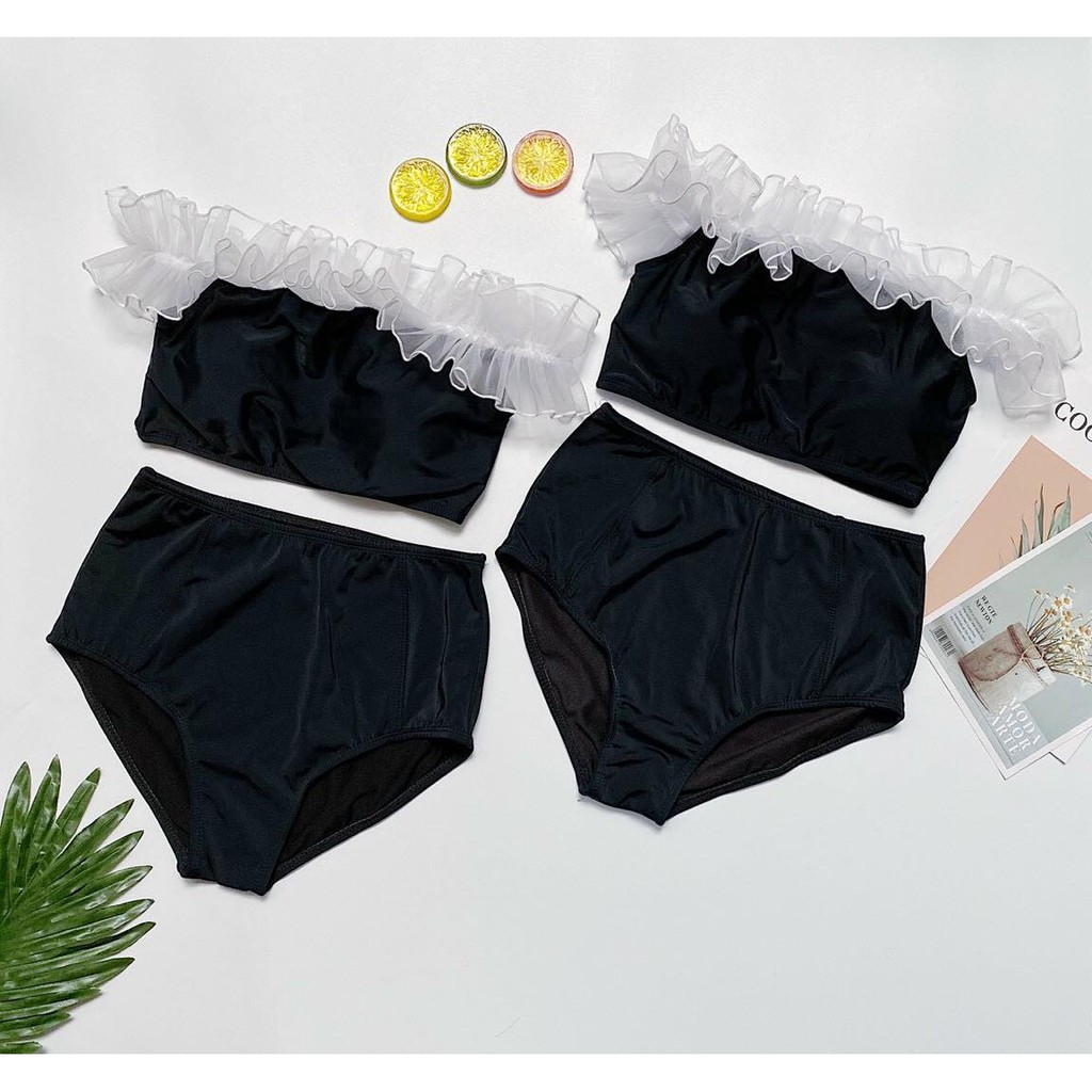 Bikini Đồ Bơi Hai Mảnh Quần Cạp Cao Bèo Nhún Trễ Vai Gợi Cảm [Hình thật] - RUBYR11 | BigBuy360 - bigbuy360.vn
