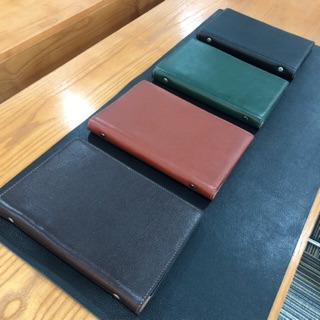 Sổ tay bìa da thật gáy còng inox