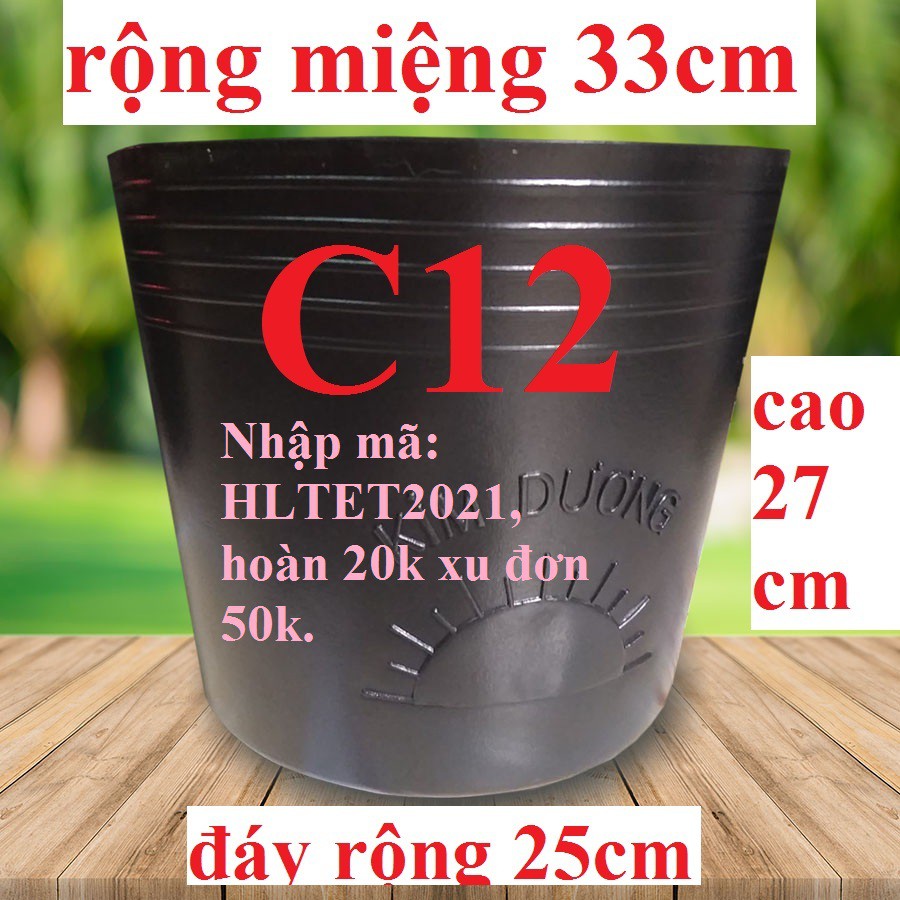 (DÀY 135GAM) COMBO 100 CÁI CHẬU NHỰA C12 (C33) HIỆU KIM DƯƠNG