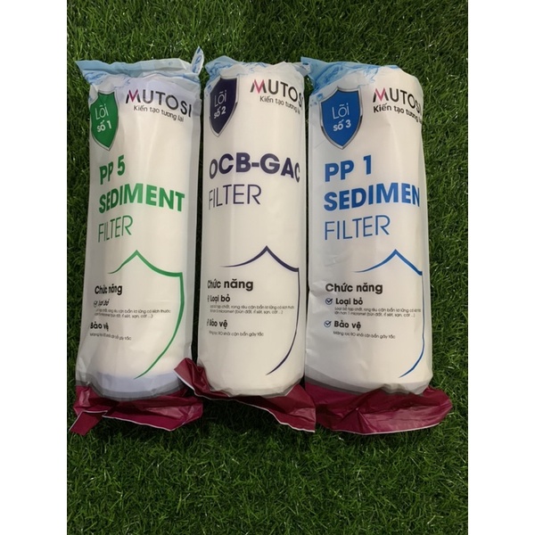 Bộ 123 Mutosi lõi lọc nước chính hãng ro gia đình