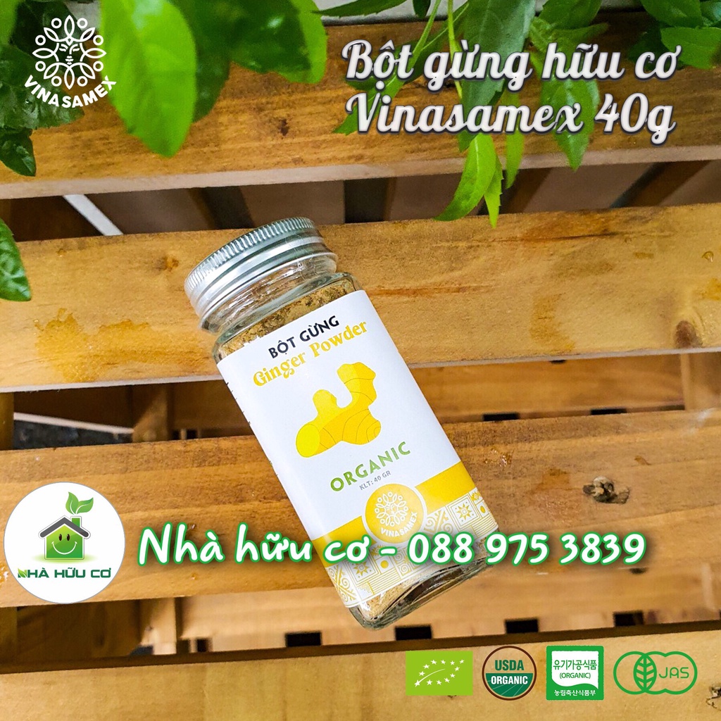 Bột gừng hữu cơ Vinasamex 40g - Hạn sử dụng : 11/2023 - Nhà Hữu Cơ