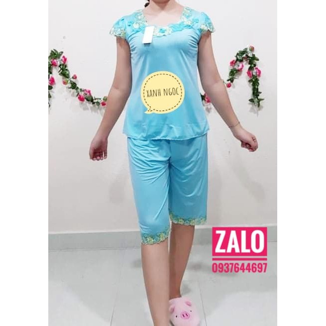 đồ bộ lửng thun lạnh ren cổ | BigBuy360 - bigbuy360.vn