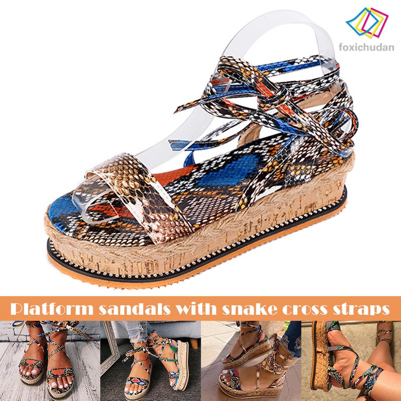 Giày Sandal Nữ Đế Dày Quai Đeo Mắt Cá Chân